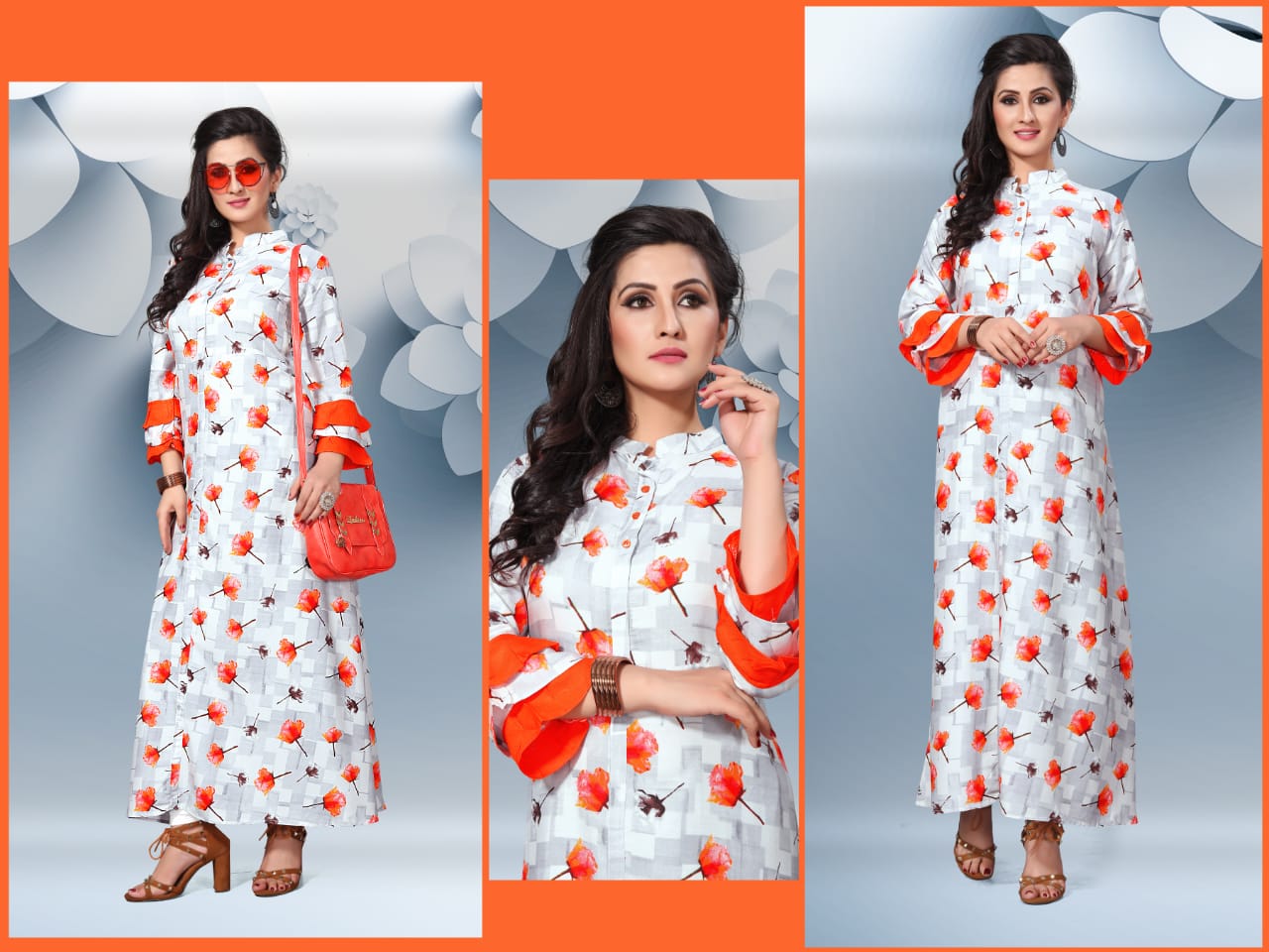 Jugnii Zia Latest Designer Printed Full Long Kurti Collection